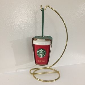 Starbucks Ornament Mini Travel 2016 Red Cup  NWT